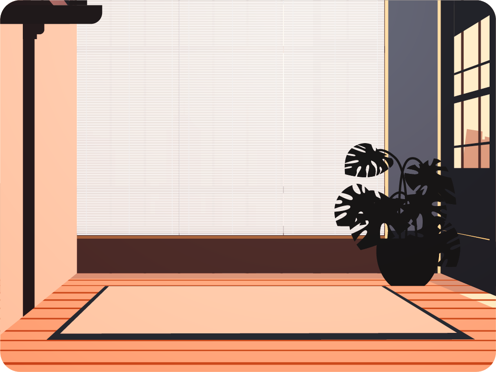 夕方のイメージ - 暖かい光でリラックス・休息